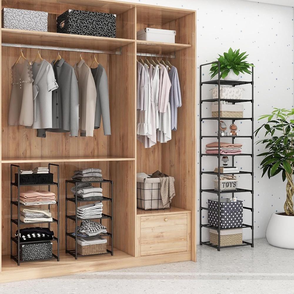 10-ярусная полка для обуви на 20-25 пар, органайзер для обуви, прочная узкая полка для обуви, экономящая место, держатель для высокой полки для хранения обуви, шкафы в прихожей