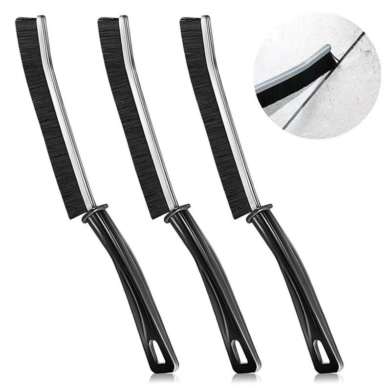 Прочная щетка для чистки затирки, бытовая щетка для швов плитки, скребок с жесткой щетиной, маленькая щетка для чистки затирки плитки, для линий пола в душе