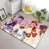 Genshin Impact HD Printed Carpet Household Rug Children's Room Living Room Chair Bedside Modern Simple Floor Mat Kawaii Rug