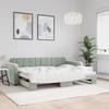 VidaXL Daybed with Trundle Bed Light Grey 80x200 Cm Velvet 3196922