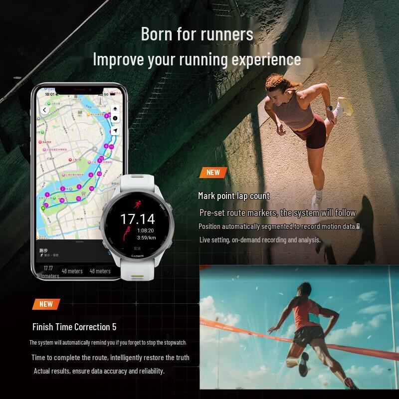 Флагманские GPS-спортивные часы Garmin Forerunner 970 для триатлона (Китайская версия)