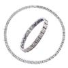 HAQI Pure Titanium Germanium Bracelet and Necklace Hematite Magnetic Static Elimination Bracelet Necklace Women's