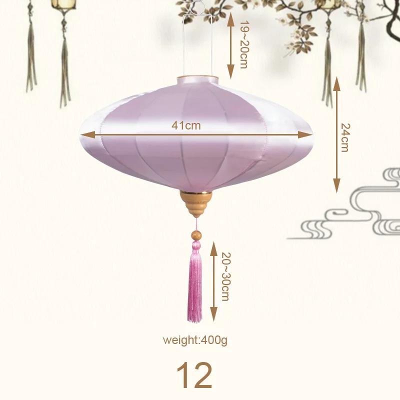 12/14 дюймов Древний стиль Китайский ретро шелковая ткань Вьетнам Дворцовый фонарь Водонепроницаемый Середина осени Свадебный фестиваль Декор Фонари