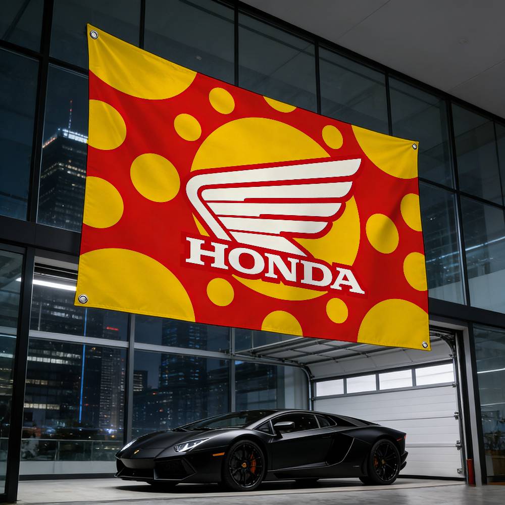 Мотоцикл Для HONDA Премиум Флаг 120г Полиэстер Экологически Чистая Печать Водонепроницаемый Износостойкий Декор для Домашней Вечеринки Баннер TV7