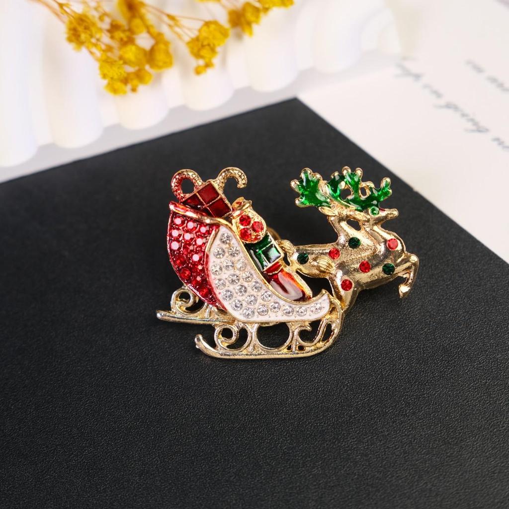 New Holiday Brooch Series: Santa Claus & Christmas Tree Festive Pins