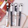 Return To School Season 5pcs 0.38mm Cute High-value Panda Black Spinning Pen Neutral Pen Creative Student Signature Water Pen
