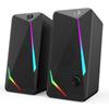 Redragon GS510 RGB Desktop Channel PC Computer Speaker with 4 Colorful LED Backlight Enhanced Bass and Easy Access Volume USB Cable Speaker, 2.0