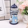 Mediterranean Lighthouse Iron Candlestick Table Home Decor Metal Candle Holder