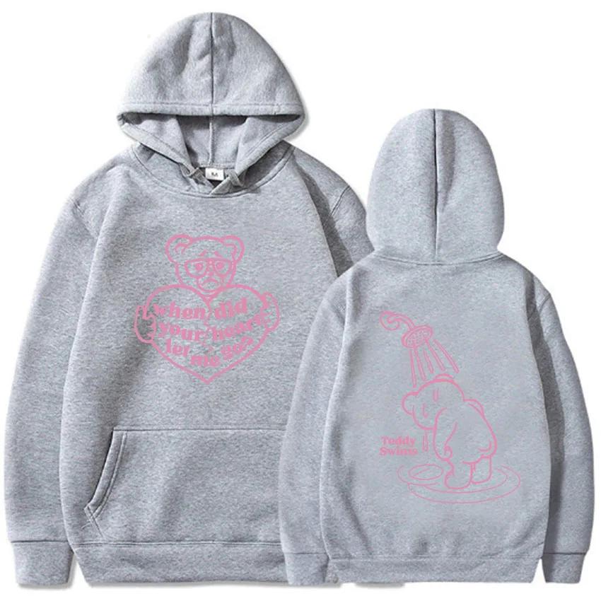 When Did Your Heart Let Me Go Hoodies Teddy-Swims Rapper Graphic Sweatshirts Streetwear Men Long Sleeve Hooded