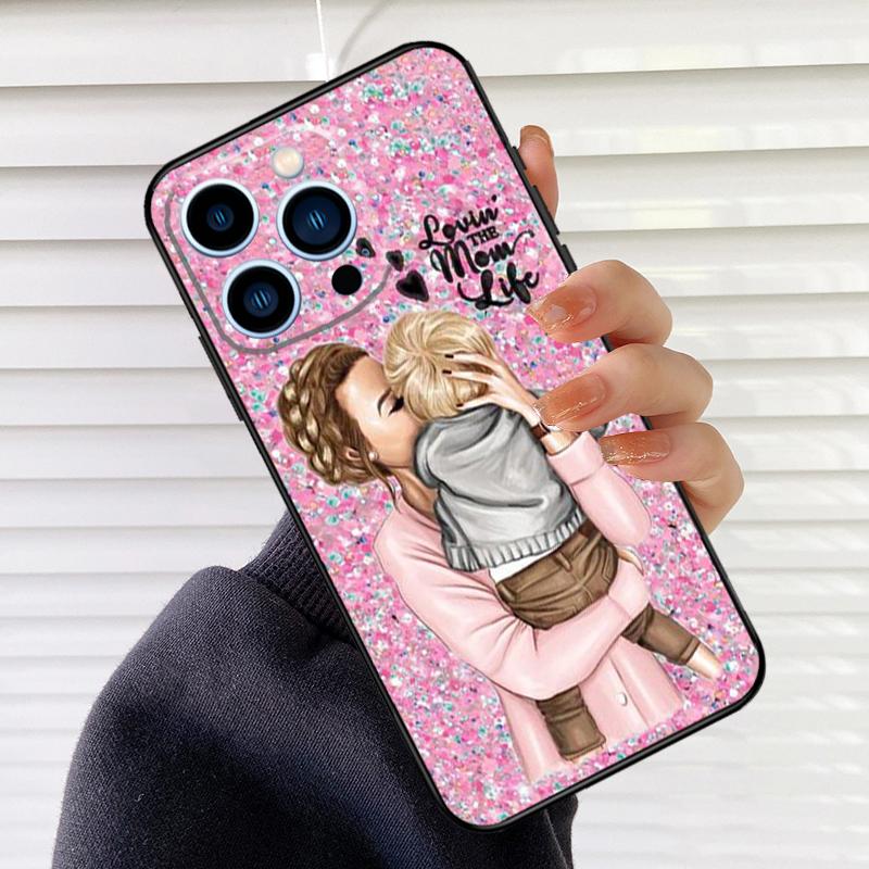 Baby Mom Girl Phone Case For iPhone 16 14 13 12 11 15 17 Pro Max mini 15 16 Plus 16e 17 Air Cover Fundas