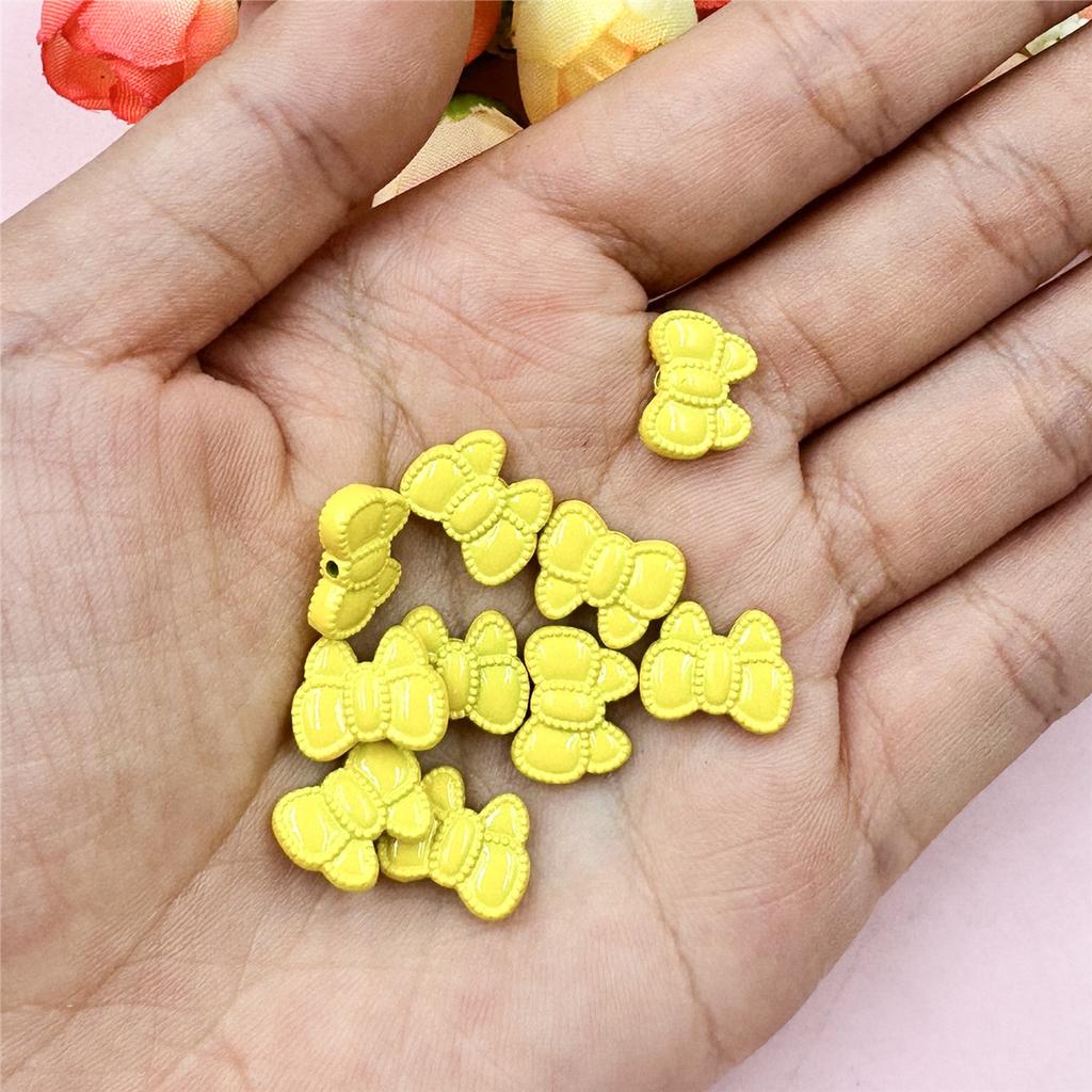 Аксессуары Hanmade Bowknot 10cps Macaron Color Alloy Drip Oil Jewelry DIY Ожерелье Браслет Чехол для телефона Рассеянный материал бисера Прямое отверстие