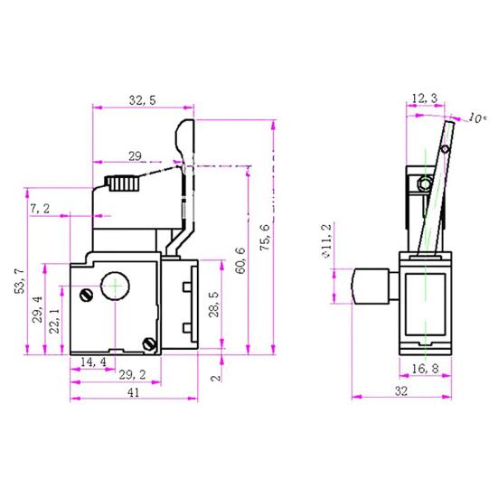 FA2/61BEK 220 В 6A электрическая дрель регулятор скорости триггерная кнопка аппаратный инструмент