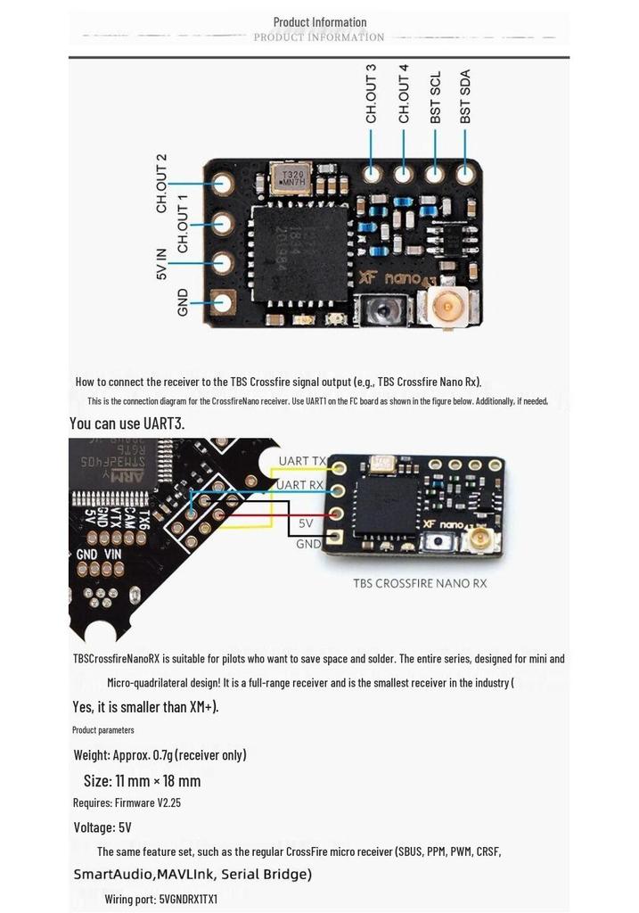 Black Sheep TBS Crossfire Micro TX V2 915MHz RF Module Set