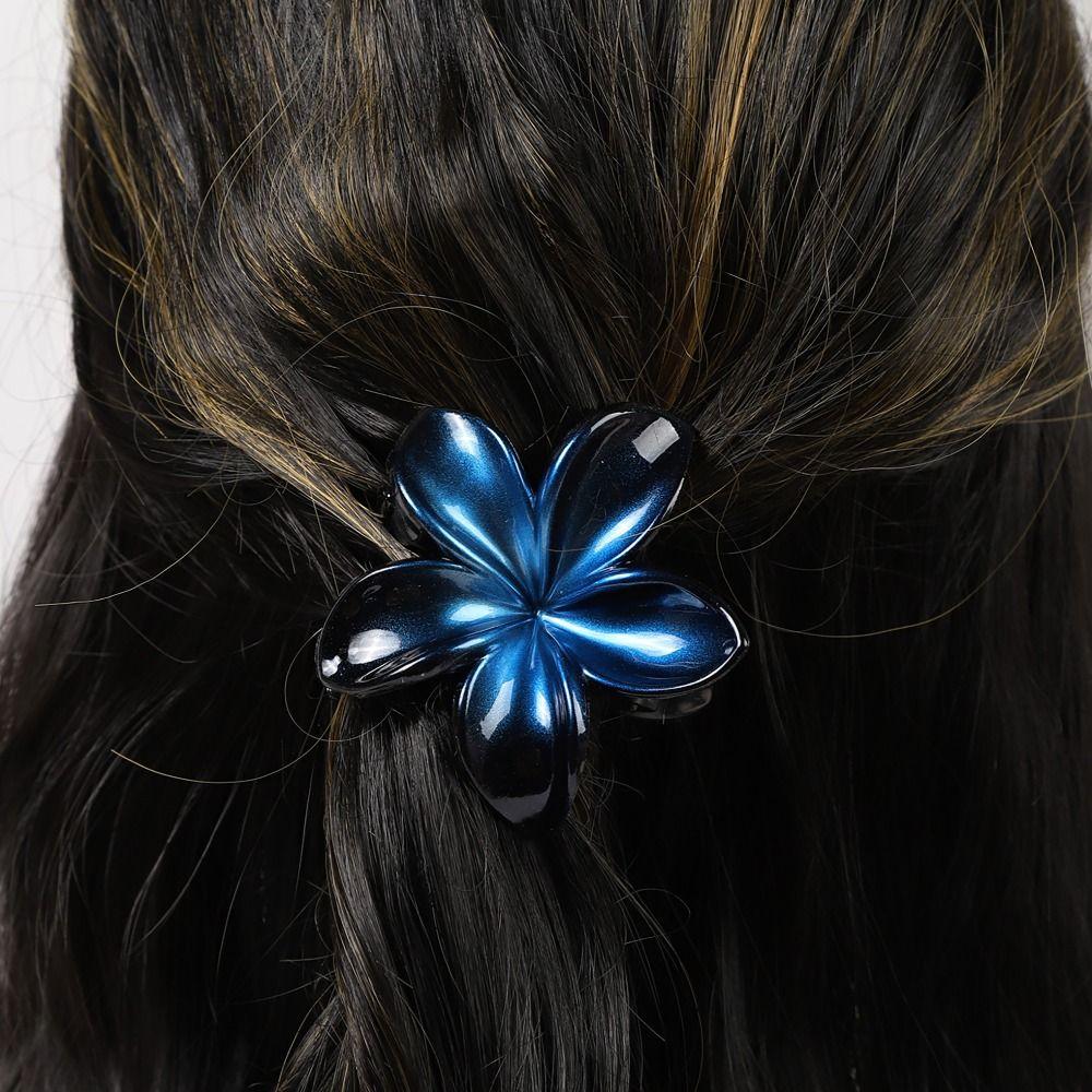 Pearlescent Hair Claw Flower Shape Hair Clips Sweet Flower Hair Clip Girls