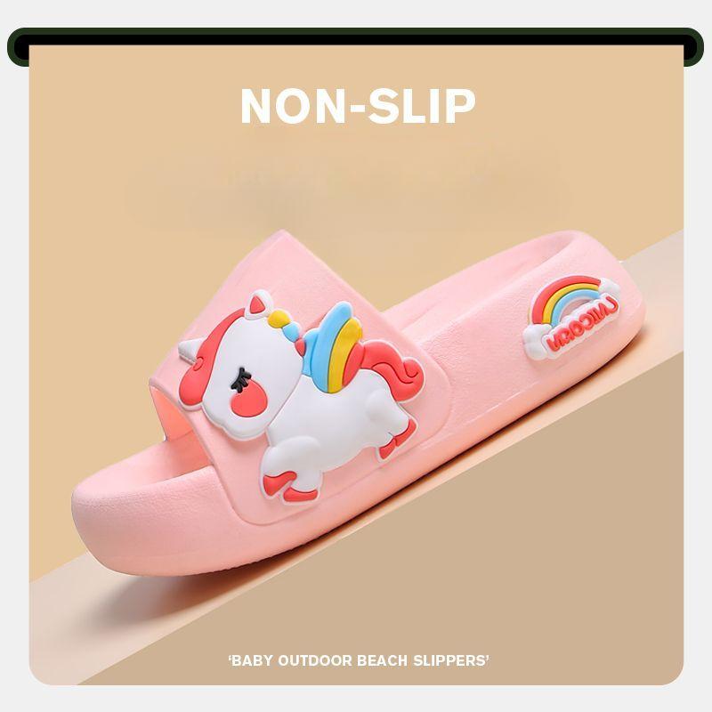 Unicorn Girls Slippers Children Super Soft Non-slip Cartoon Cute Princess Slippers Girls Sandals