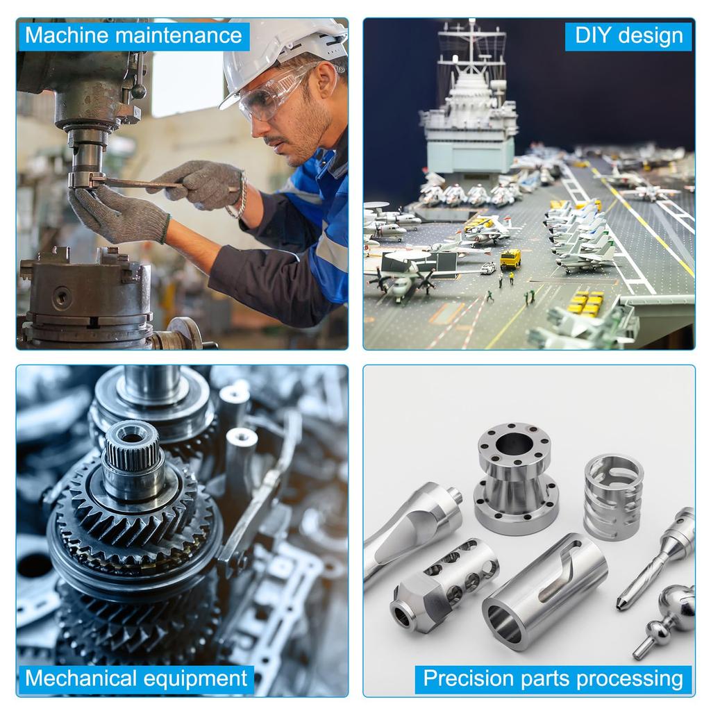 PATIKIL M10 Aluminum Spacers Set of 4 Metal Spacers Aluminum 10.5mm ID x 20mm