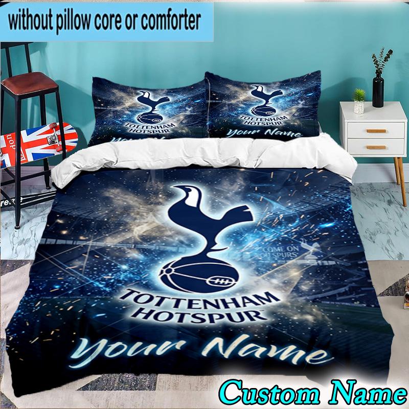 Custom Name Tottenham Hotspur Stadium 3PCS Bedding Set For Bedroom Dormitory,Including 1pc Duvet Cover And 2pcs Pillowcases Large size Fan gift