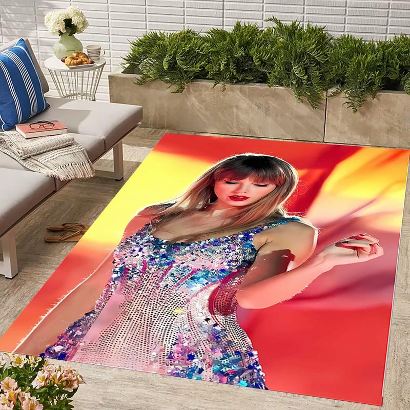 1pc Taylor Swift1 Design Area Rug - Non-Slip, Soft & Cozy Floor Mat for Living Room, Bedroom, Office - Indoor/Outdoor Decorative Carpet