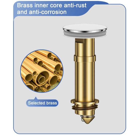 3/6Pcs Pop-up Sink Drain Filter Bathroom Sink Stopper Stainless Steel Filter Basket