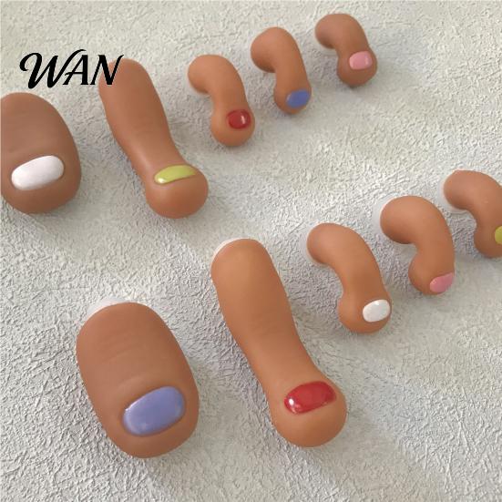 Toe Charms Nails 10Pcs Artificial Toes Set DIY 3D Shoes Decoration Comfortable Plastic Plugs with Realistic Shape Buckle Accessories for Party