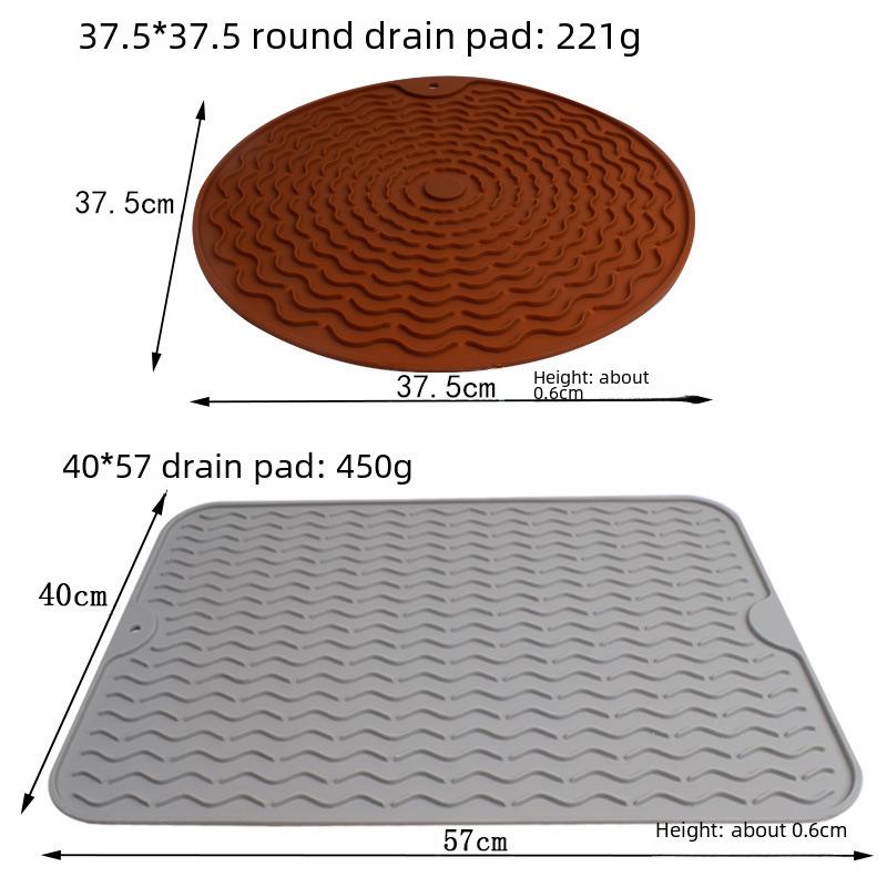 Silicone Placemat: Waterproof, Heat-Resistant Drain Pad & Table Mat for Air Fryer, Glass, Tableware