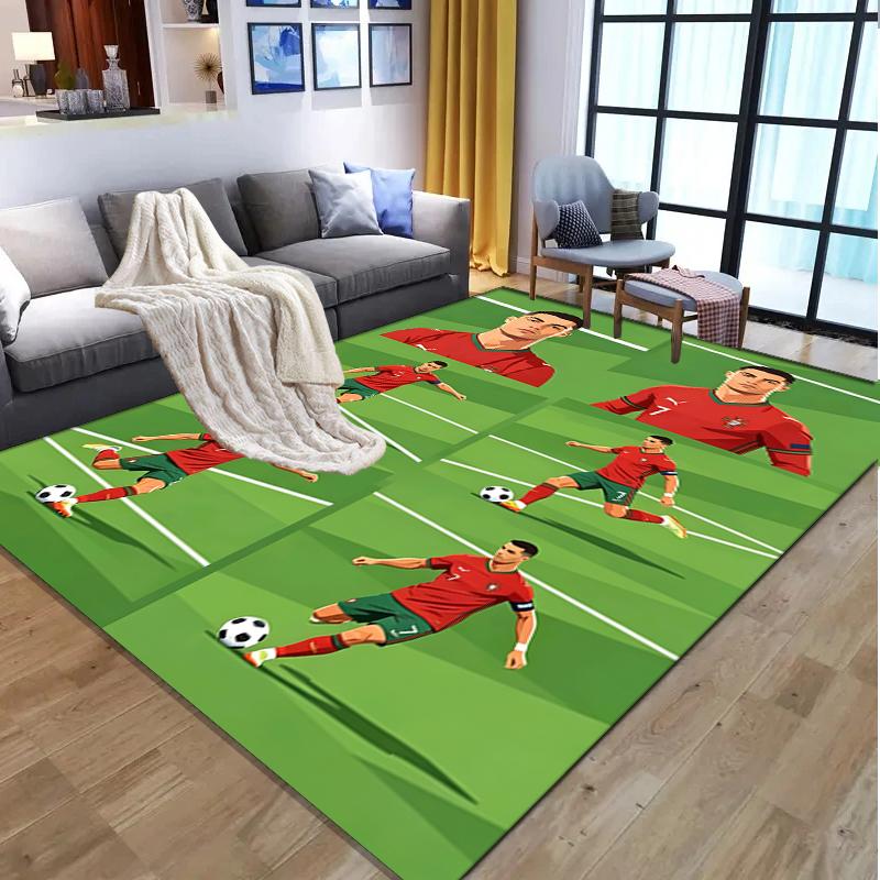 Cristiano Ronaldo Pattern Rug, Indoor/Outdoor Mat, for Picnic, Gameroom, Bedroom, Office, Living Room, Home Decor Carpet, Birthday Gift