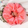 Флуоресцентный тканевый резинка для волос Qiyue - Европейский и американский стиль, простая, для высокого хвоста, кольцо-большая кишка