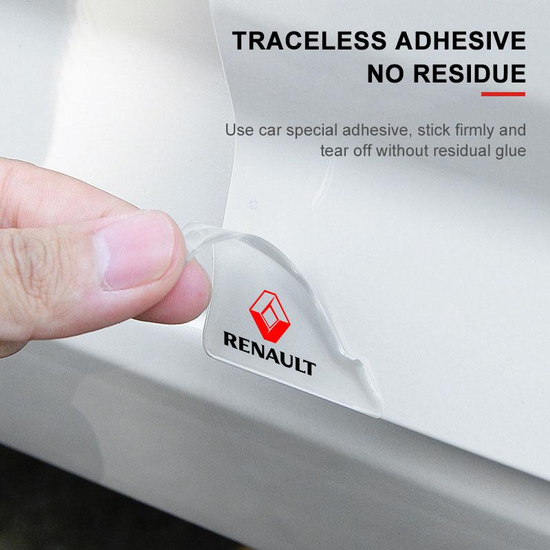 2Pcs Car Door Corner Protection Decals Stickers Car Styling For Renault Duster Kaptur Clio Logan Captur Megane 2 3 Laguna d111