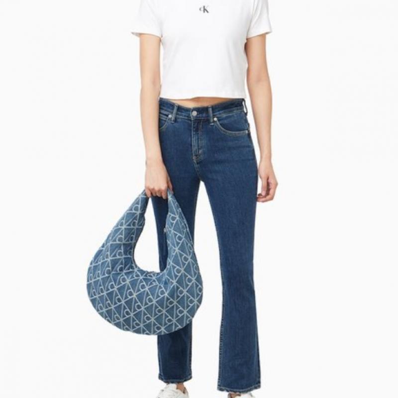 Calvin Klein JeanS Women S Emblem Denim Hobo Bag 4f3591g Ybn