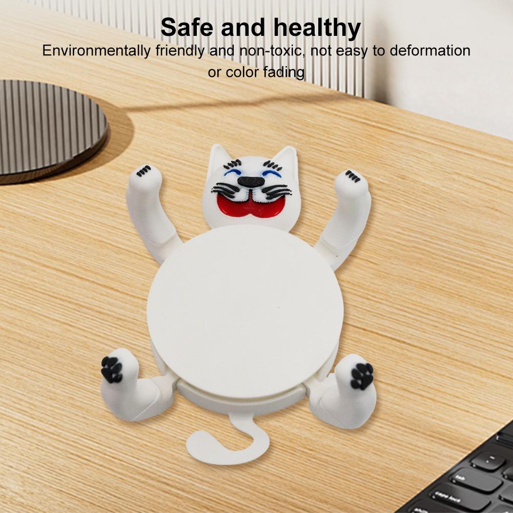 Креативный кошачий подстаканник с 3D-принтом, изолированный коврик для снятия стресса, украшение для кружки, милый держатель для кружки в виде котенка, подарки для любителей кошек
