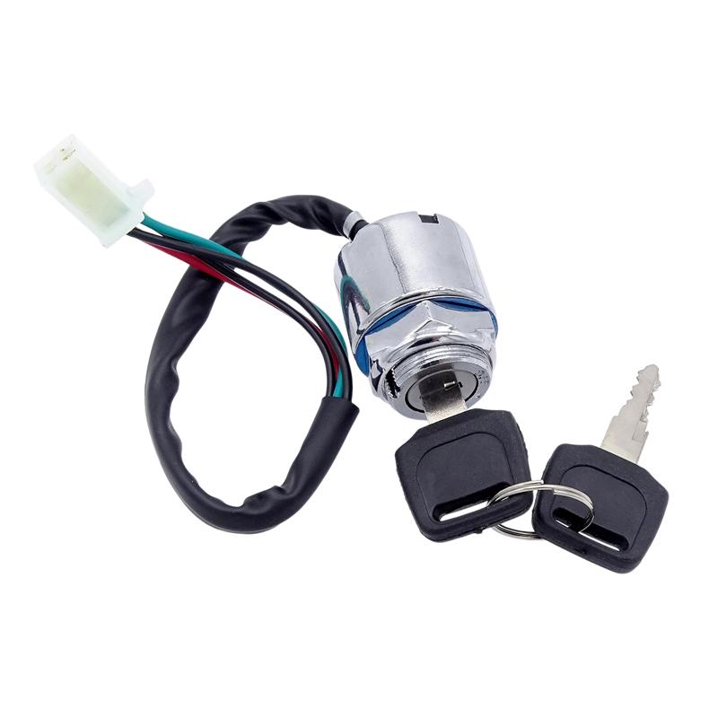 Motorcycle Electric Scooter ATV Moped Kart Metal Lgnition Key Switch Lock for 4 Wheeler Kart Motorcycles Dirt Bike
