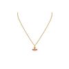 Vivienne Westwood Pink Saturn Sign Enamel Brass Necklace Women's Gold 63020322-02R730-CN