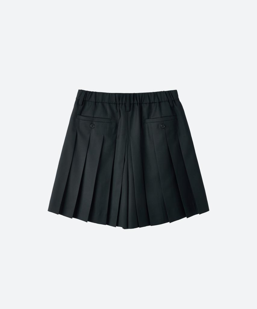 Moon Sun Unisex, Back Pleated Skort / Black