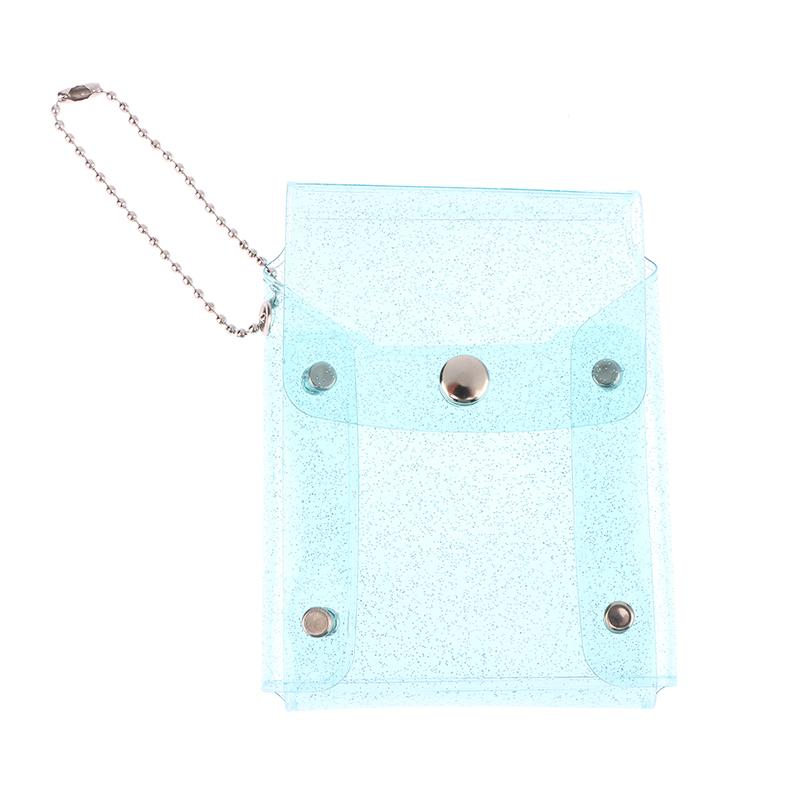 Мини-косметичка, симпатичная прозрачная косметичка с блестками, розовый брелок для ключей, косметичка-футляр