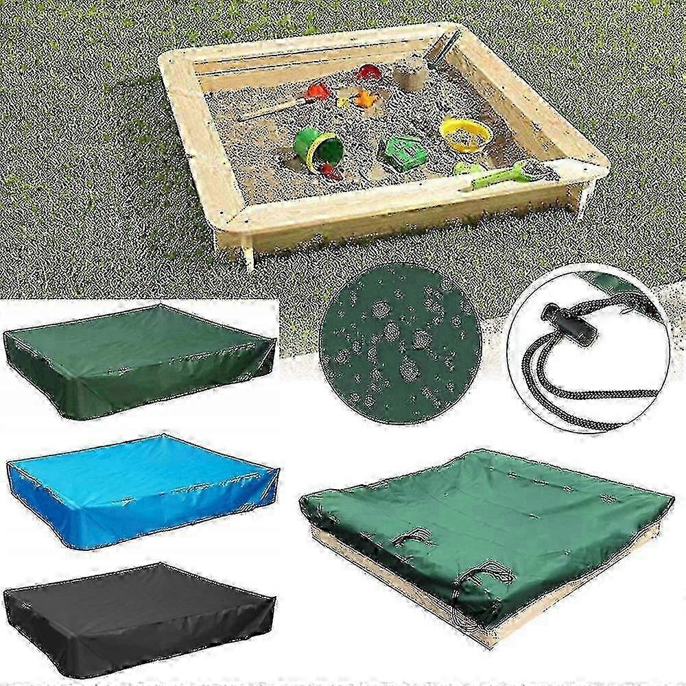 Sandbox Cover Square with Drawstring, Oxford Cloth Sandbox Canopy Waterproof Sandpit Pool Cover Anti UV Sandbox Protection Cover 25-26
