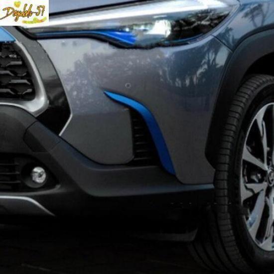 Синяя накладка на передний бампер, крышка противотуманной фары для Toyota Corolla Cross -