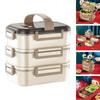 Ланч-бокс из нержавеющей стали с 2 отделениями для кухни, путешествий, работы