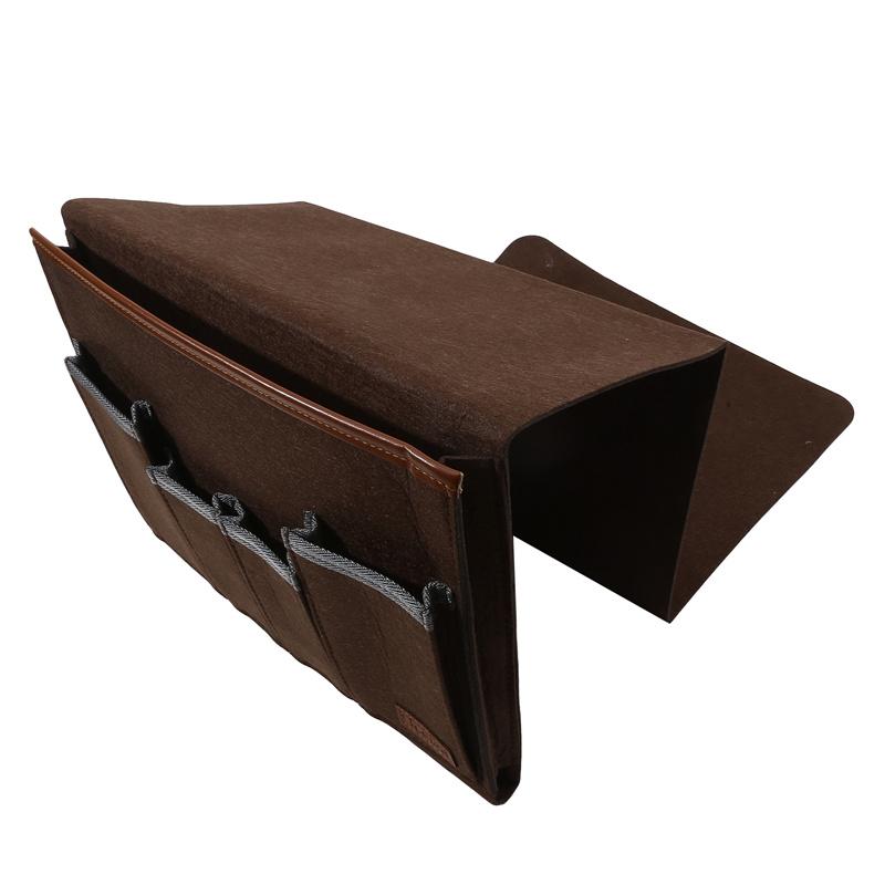 Household Armchair Felt Couch Recliner Armrest Organizer for Magazine Tablet Cell Phone Remote Control Hanging Storage Bag