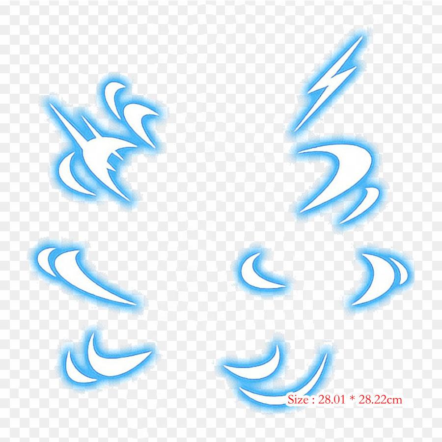 Patches For Clothes Bag Iron On Thermal Stickers Aura Super Saiyan Transparent Goku Uub Pattern Washable Heat Transfer