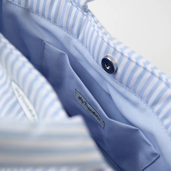 Padded bag_Large stripe padded bag _blue