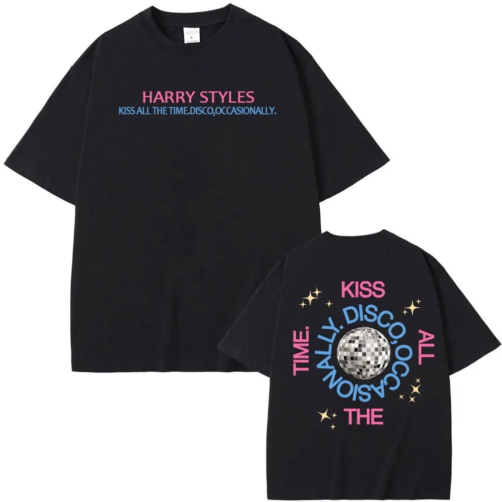 Harry Styles Kiss All The Time Disco Occasionally 2026 Album TShirt Premium Cotton Harajuku Comfortable Women and Unisex Tshirts