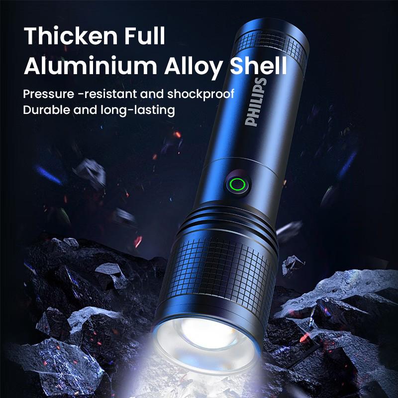 Philips SFL6166/93 LED Flashlight Type-C Rechargeable Zoom Waterproof Outdoor Torch