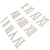 12Pcs Wooden Roman Numerals DIY Clock Numbers Wood Craft Hand Made Decorations 7CM