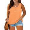 Women Summer Plus Size Sleeveless Casual Solid Color O-Neck T-Shirt Tops Blouse