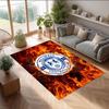 Millwall Football Print Crystal Velvet Rug, Comfortable Water Absorbent Non Slip Indoor Floor Carpet
