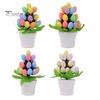 Украшение для пасхального яйца Пасхальное яйцо Бонсай Дерево Неприхотливые в уходе Искусственные яйца Растения Настольные пасхальные украшения Многоцветный горшечный пасхальный орнамент