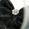 ЛЮДЕ Жемчужная шифоновая лента-брошь