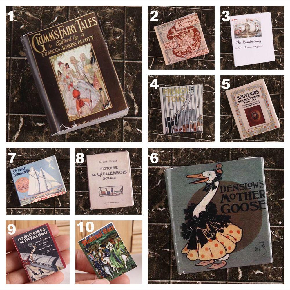 1/6 1/12 Dollhouse Book Can Be Opened Mini Books Gifts Miniature Book Model