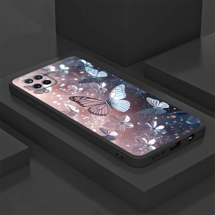 Case for Samsung Galaxy A12 A50 A05 A06 A16 A40 A70 A13 A20 A17 A15 A04 Funda Phone Cover Creative Cartoon Butterfly