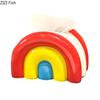 Colorful Rainbow Ceramic Tissue Box Coffee Table Desk Decoration Creative Rainbow Tissue Box Bedside Table Paper Towel Case